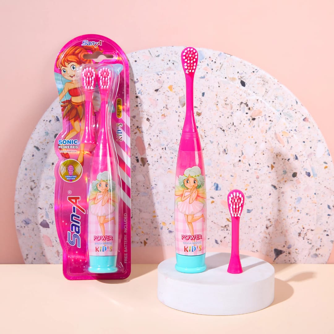 Battery operated toothbrush for children Cartoon character kids electric toothbrush Soft bristle sonic toothbrush for boys
